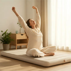 Freein Inflatable Sleeping Pad Full Size – Real Bed Feel, 7 PSI