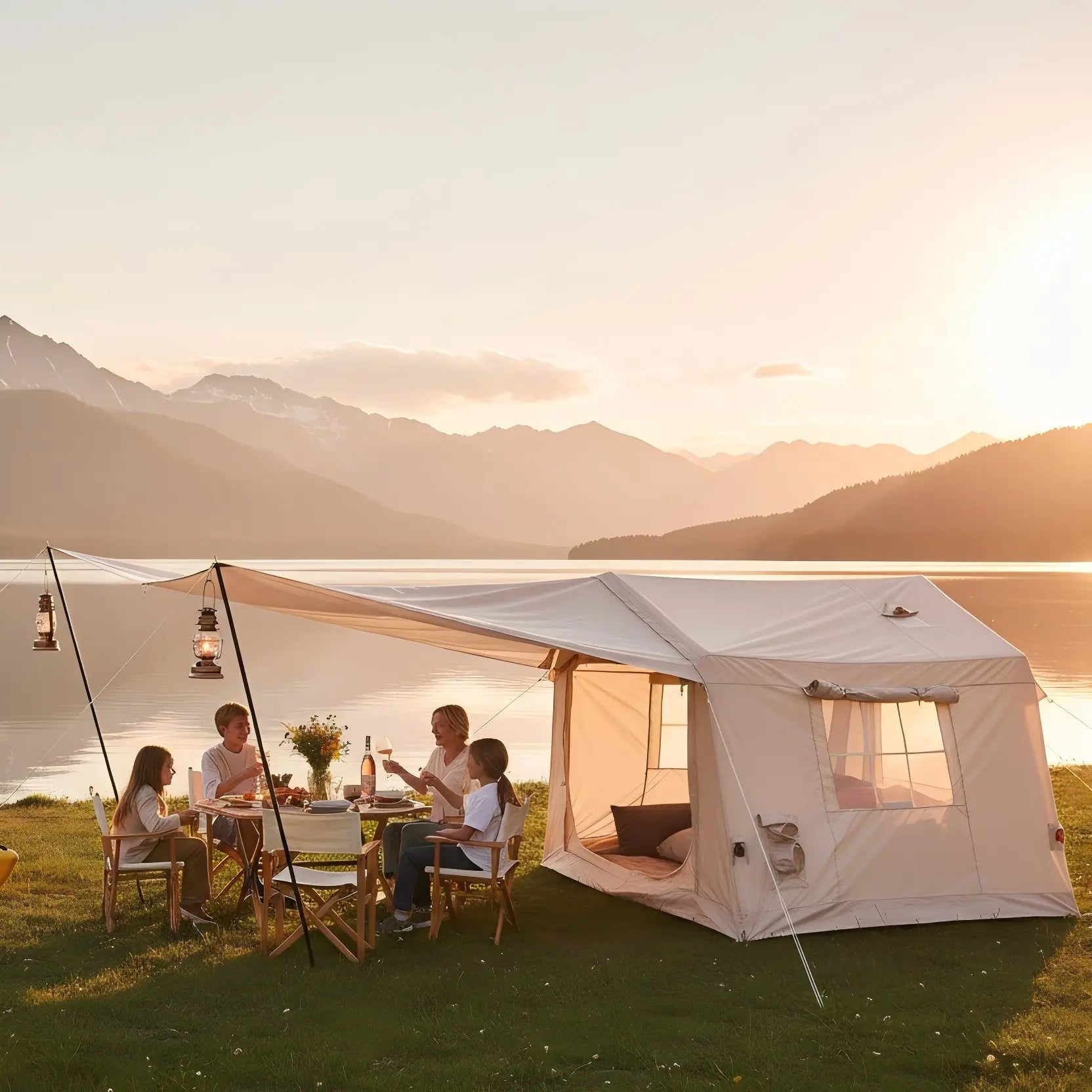 FREEIN Air Tent — Inflatable Family Camping Tent 8m² (4-6 Person)