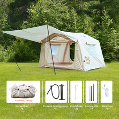 FREEIN Air Tent — Inflatable Family Camping Tent 8m² (4-6 Person)