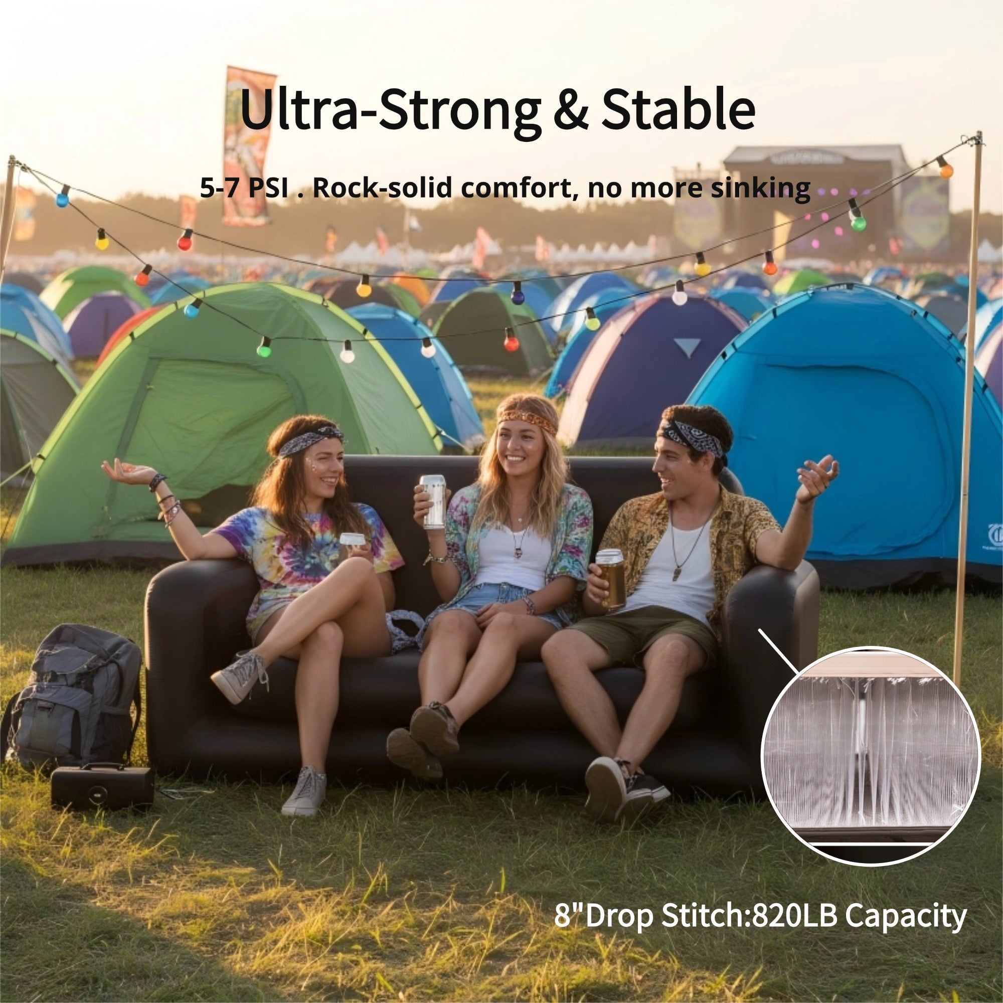 FREEIN Inflatable Sofa Single weight capacity and load specs
