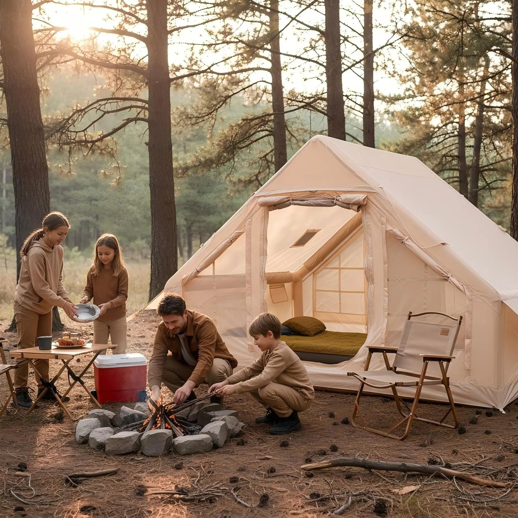 FREEIN Air Tent — Inflatable Family Camping Tent, No Poles 6.3m² (2–4 people)