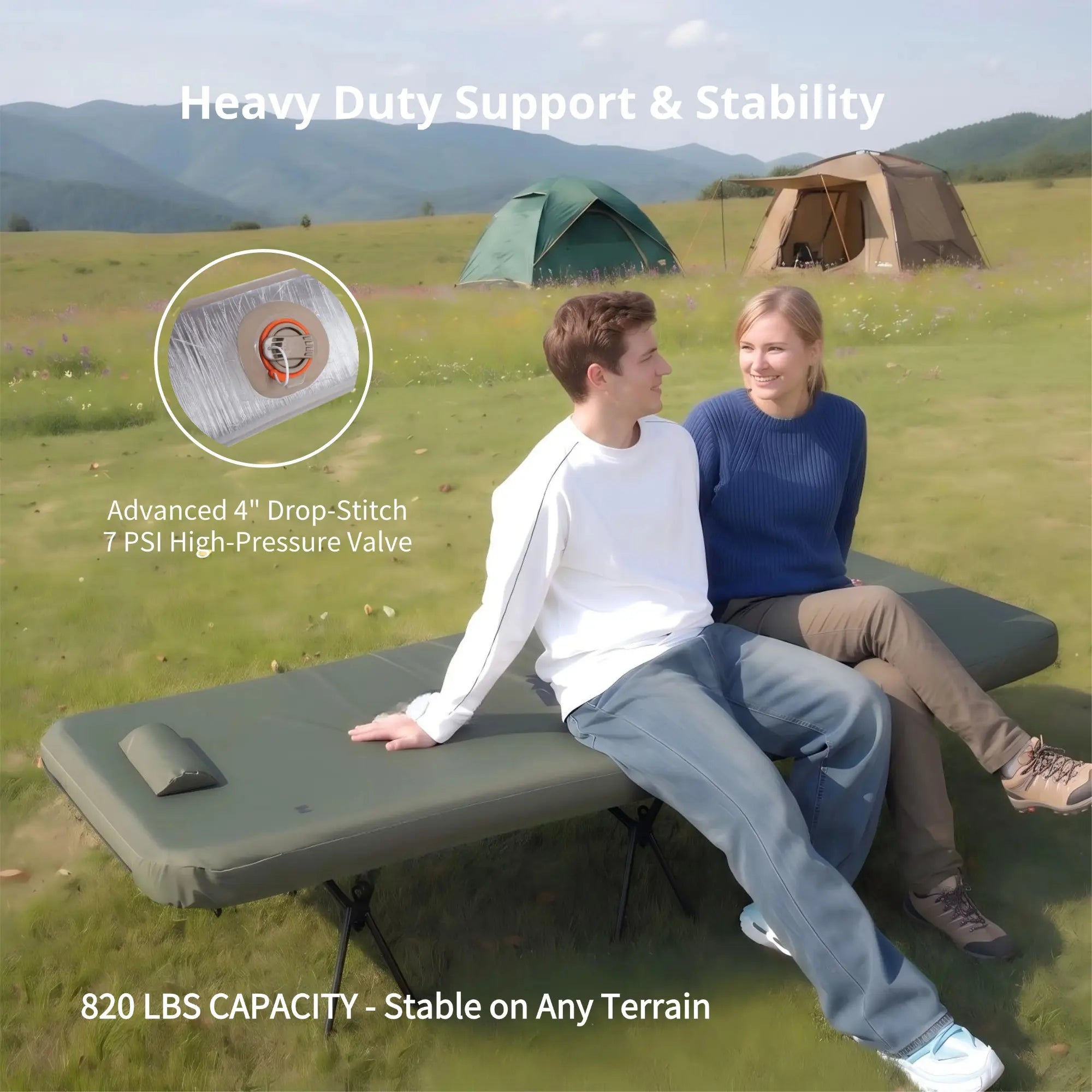 Freein camping cot 820LB Drop Stitch