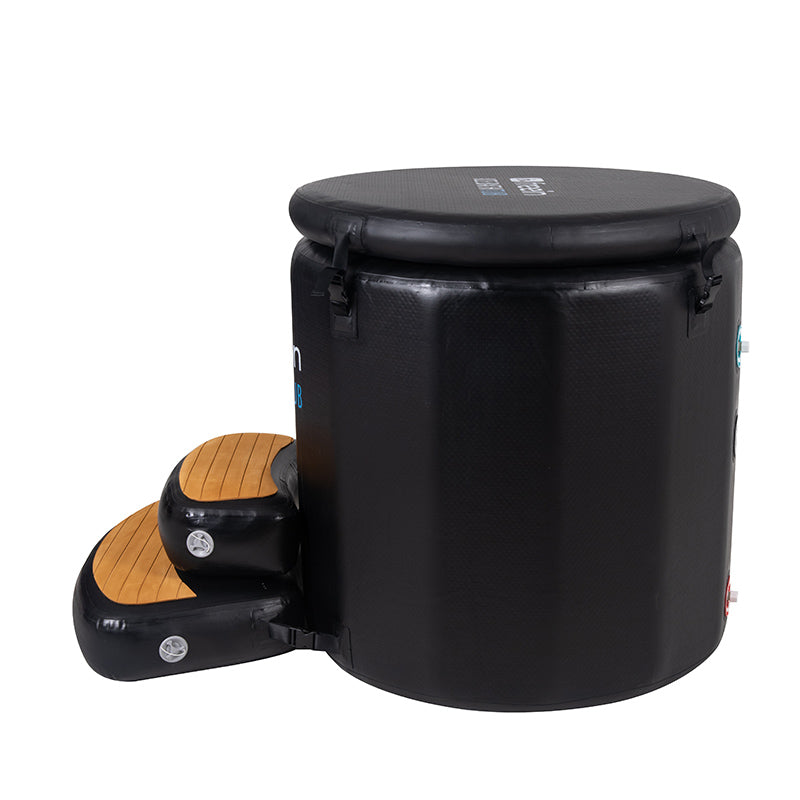 Ice Bath Barrel with Step Stool