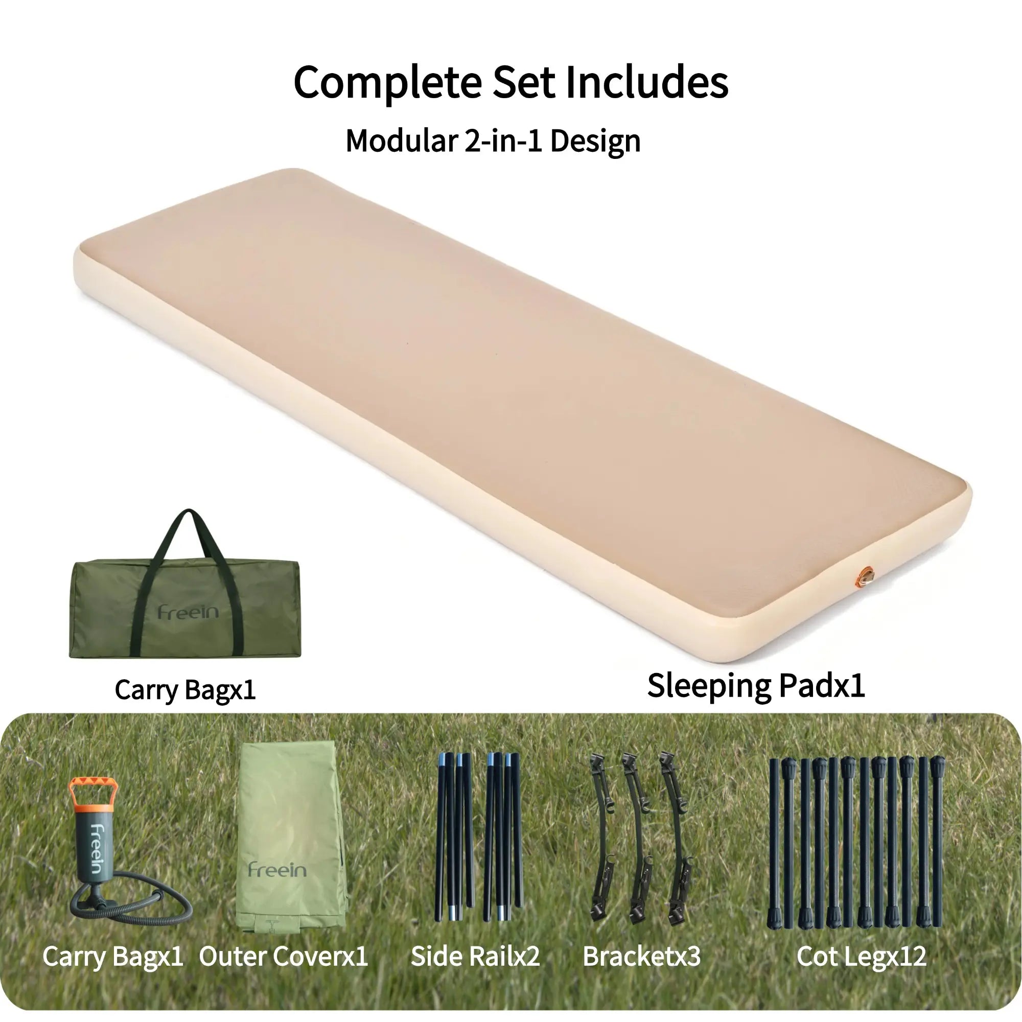 Freein camping cot complete set includes