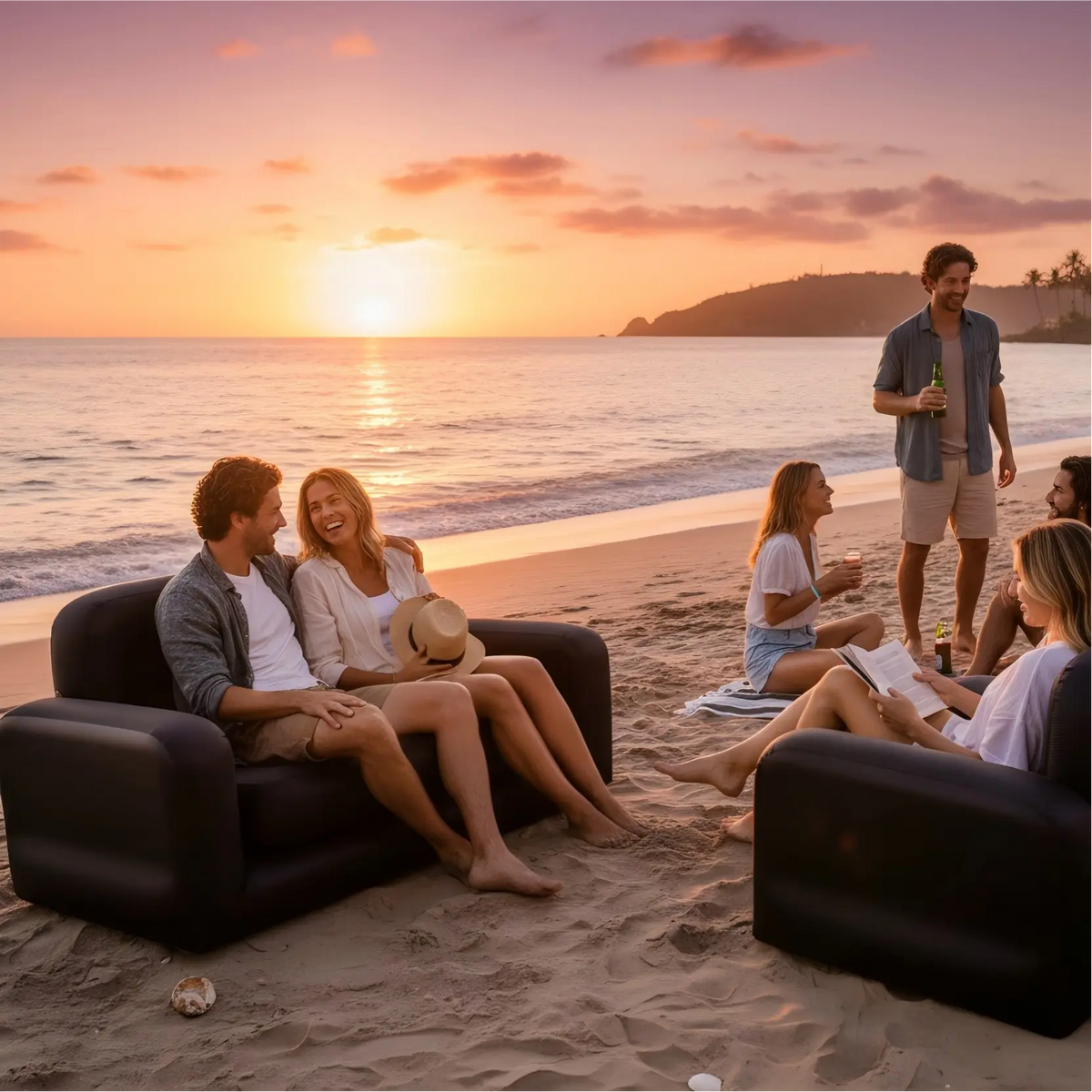 FREEIN Inflatable Camp Sofa Double - Drop-Stitch Firm Seating