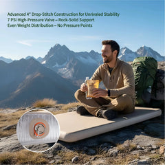 Drop stitch internal structure of Freein Inflatable Sleeping Pad for even support