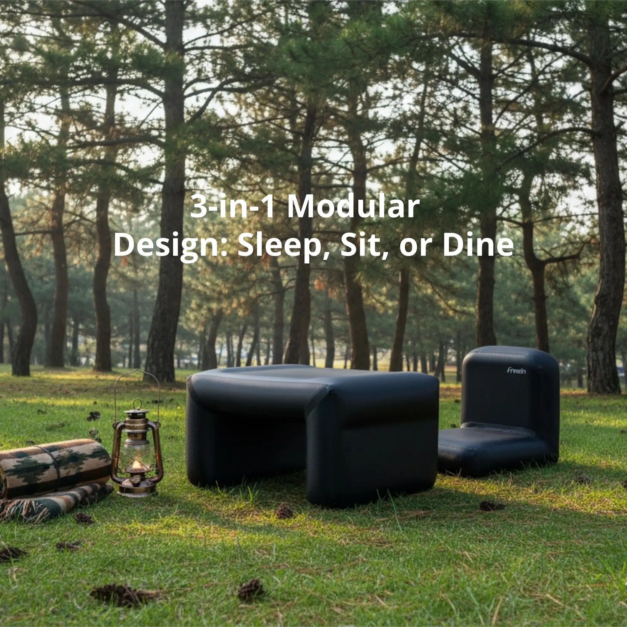 3-in- 1 Modular  design:sleep,sit,or dine