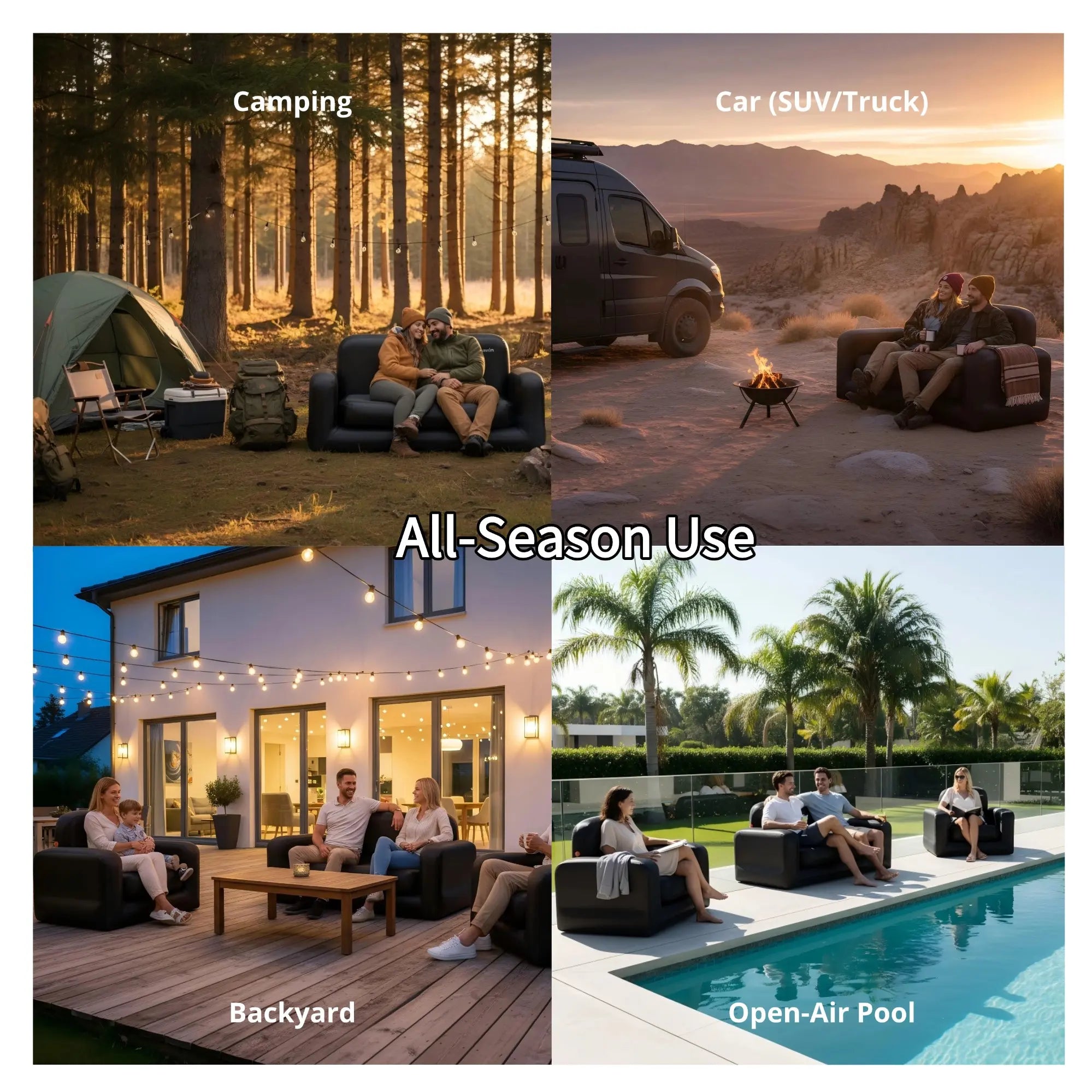 FREEIN Inflatable Sofa Single - premium outdoor lifestyle photography